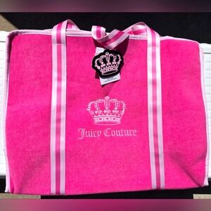 Juicy Couture Pink Beach Bag With Swimsuit Bag